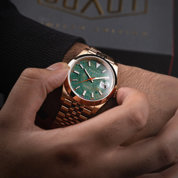 Duxot Vezeto Green Gemstone Automatic Limited Edition DX-2061-BB