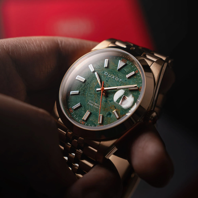 Duxot Vezeto Green Gemstone Automatic Limited Edition DX-2061-BB