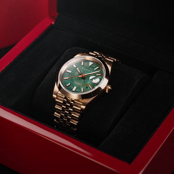 Duxot Vezeto Green Gemstone Automatic Limited Edition DX-2061-BB