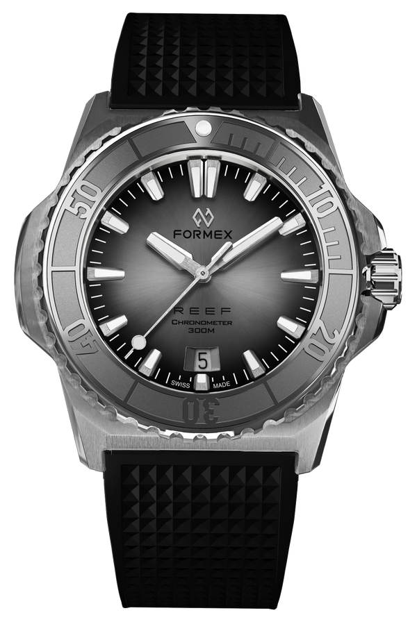 Formex REEF 39.5mm Automatic Chronometer 300m Silver Rubber ...