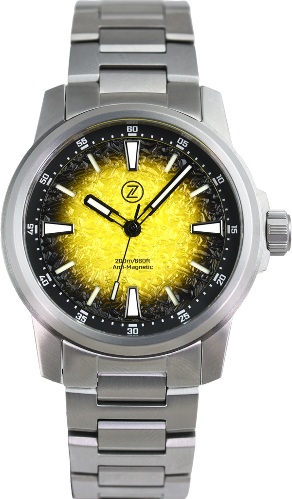 Zelos Aurora Field 42mm Ti Hammered Yellow (Pre-owned)