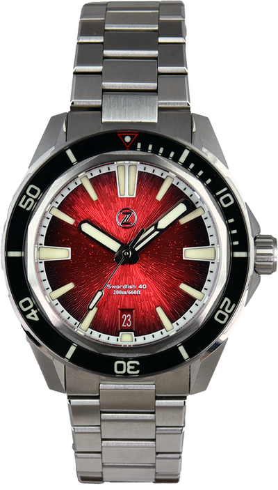 Zelos Swordfish 40mm Crimson Red (Pre-owned)