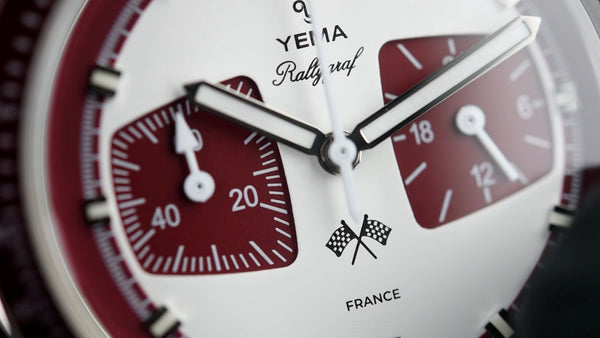 Yema Rallygraf Meca-Quartz Chronograph Burgundy YMHF1580-LL (Pre-owned)