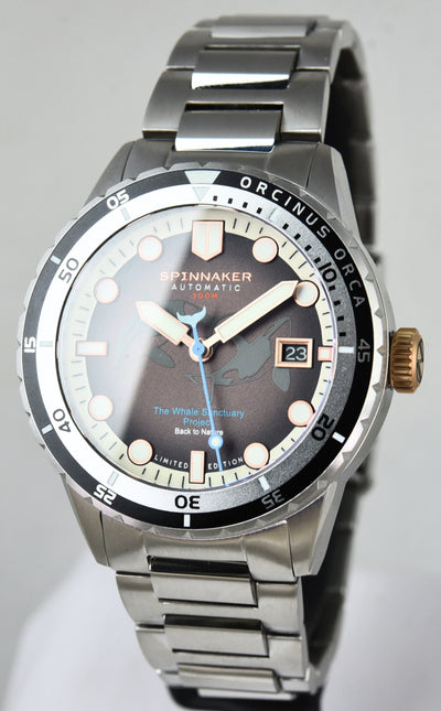 Spinnaker Hass Automatic Whale Sanctuary Orcinus Orca SP-5128-44 (Pre-owned)