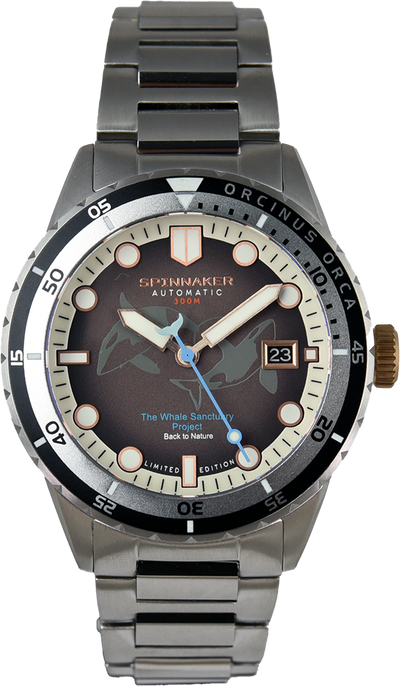 Spinnaker Hass Automatic Whale Sanctuary Orcinus Orca SP-5128-44 (Pre-owned)