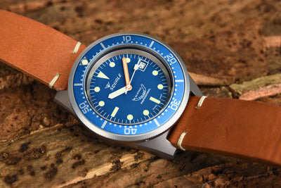 Squale 50 Atmos Blue Blasted 1521-026/A 1521BLUEBL.PC (Pre-owned)