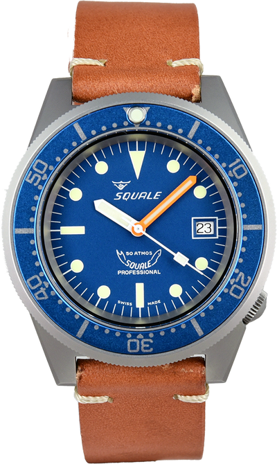 Squale 50 Atmos Blue Blasted 1521-026/A 1521BLUEBL.PC (Pre-owned)