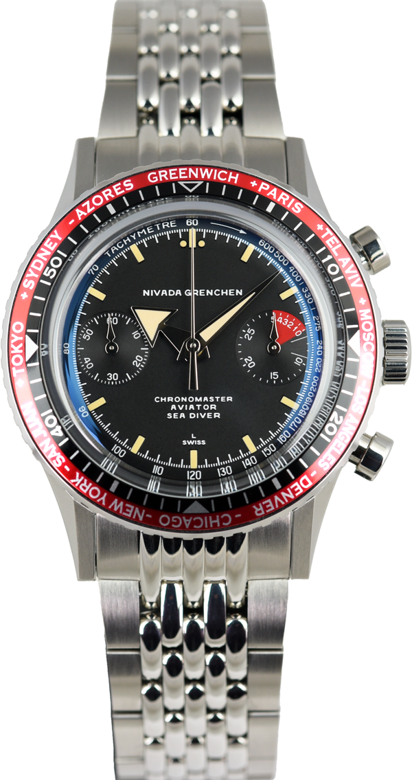 Nivada Grenchen Chronomaster Aviation Sea Diver Broad Arrow (Pre-owned)