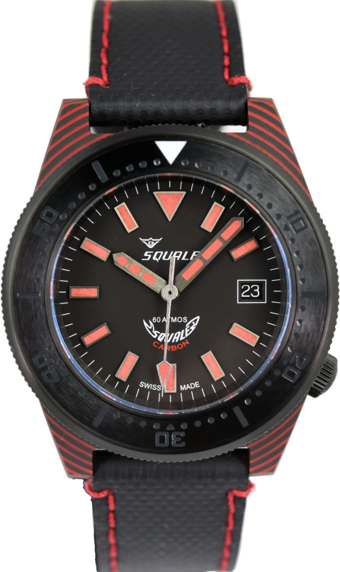 Squale 60 Atmos T-183 Carbon Red T183R Limited Edition (Pre-owned)