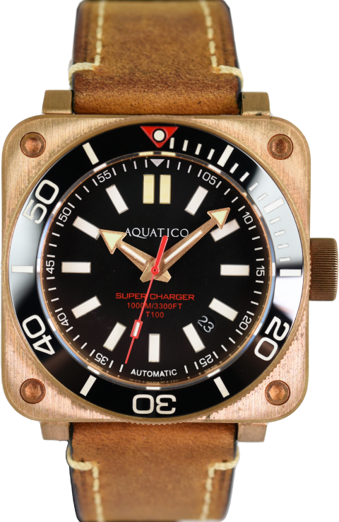 Aquatico Super Charger Bronze Black Ceramic Bezel (Pre-owned)