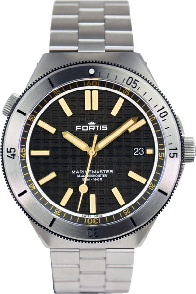 Fortis Marinemaster M-44 COSC Black Resin Bracelet (Pre-owned)