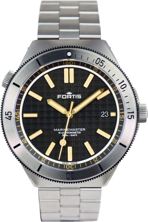 Fortis Marinemaster M-44 COSC Black Resin Bracelet (Pre-owned)