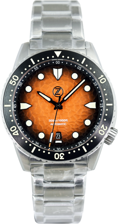 Zelos Mako Diver Hammered Orange (Pre-owned)