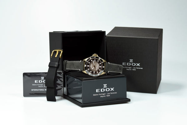 Edox SkyDiver Military Limited Edition 80115 BRZN NDR (Pre-owned)