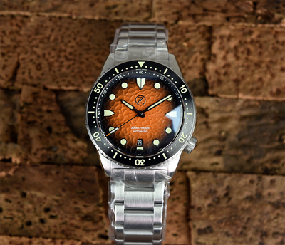 Zelos Mako Diver Hammered Orange (Pre-owned)