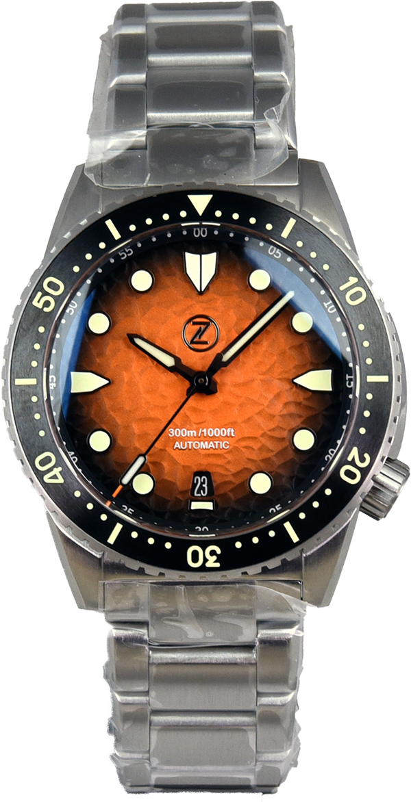 Zelos Mako Diver Hammered Orange (Pre-owned)