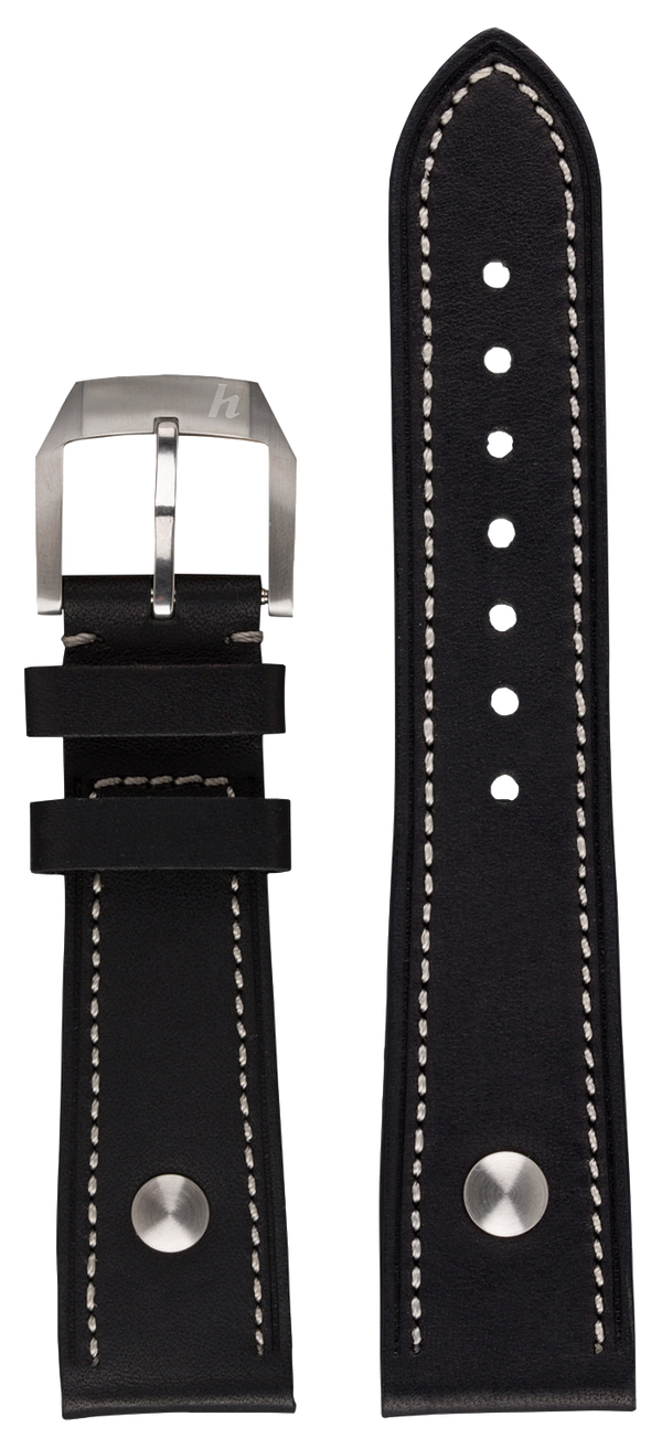 Hanhart Black Leather Strap 20mm 9920.0010-02