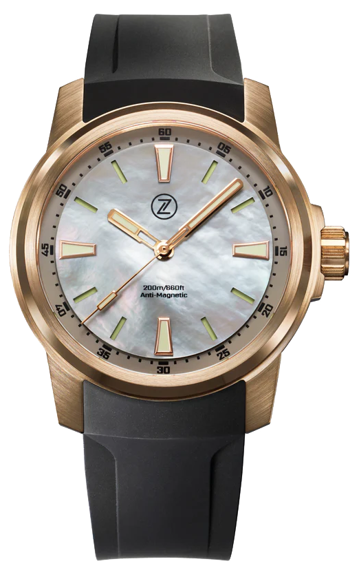 Zelos Aurora Field 42mm Bronze Grey MOP