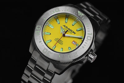 ARAGON Divemaster NH35 Bracelet Watch 50mm A057YEL