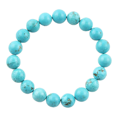 Outlet 14k gold filled and turquoise magnesite beaded stack bracelet; turquoise bracelet