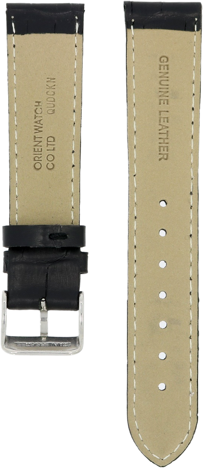 Orient Black Leather Strap 20mm QUDCKN