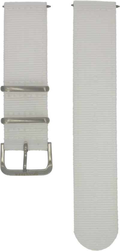 Spinnaker White Two-Piece Nylon Nylon Strap 22mm